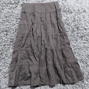 Colorado Brown Tiered Cotton Skirt Size 8